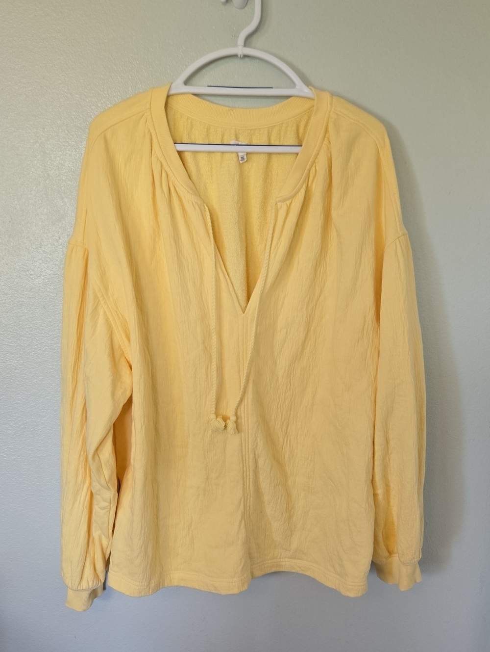 Aerie | Butter Yellow Easy Street Sweatshirt Size Large - Picture 2 of 10